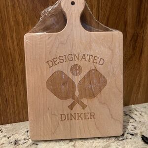Wooden 'Designated Dinker' Maple Paddle Cutting Board - Natural